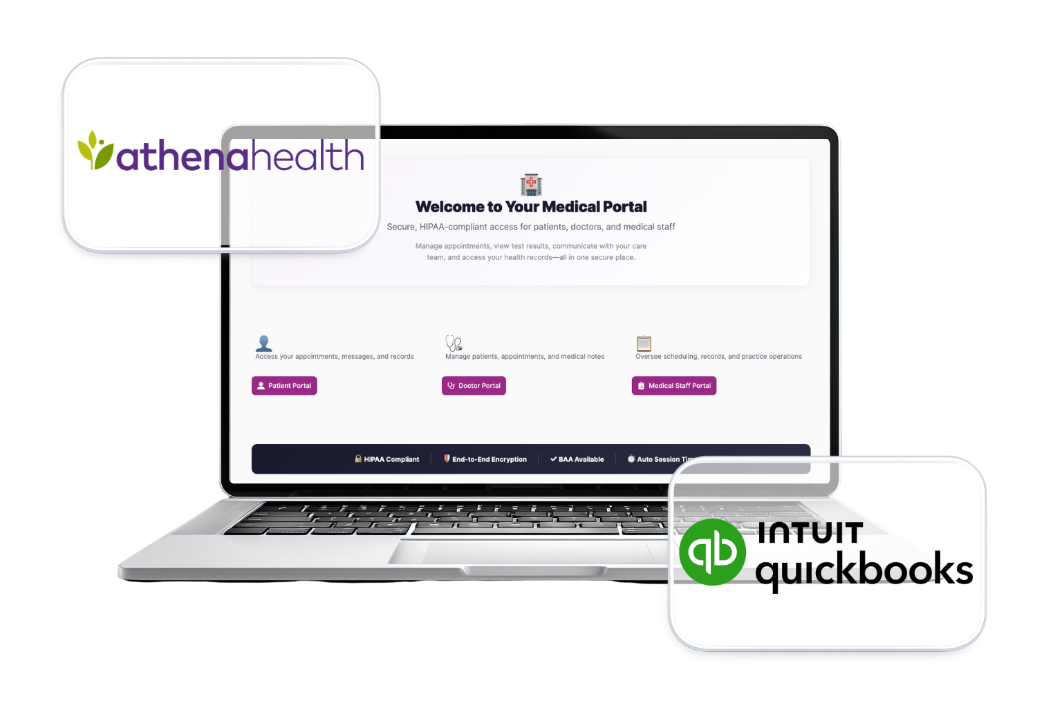 athenahealth, Knack Health, and Quickbooks Integration